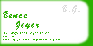 bence geyer business card
